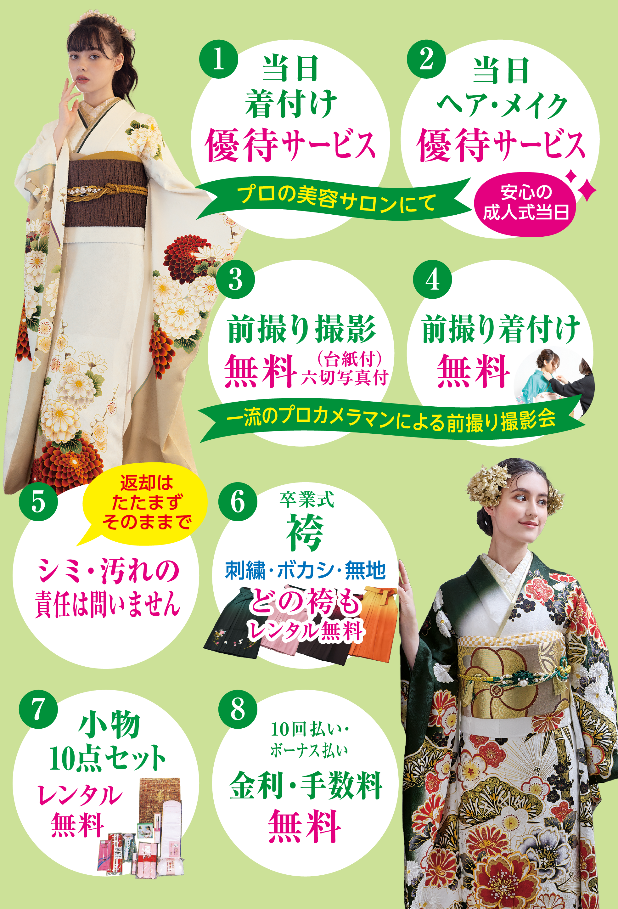 レンタルプラン8大特典