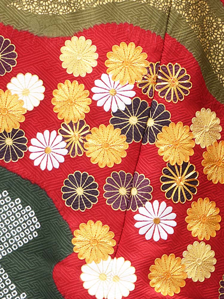 大㐂百花 桶絞り刺繍振袖