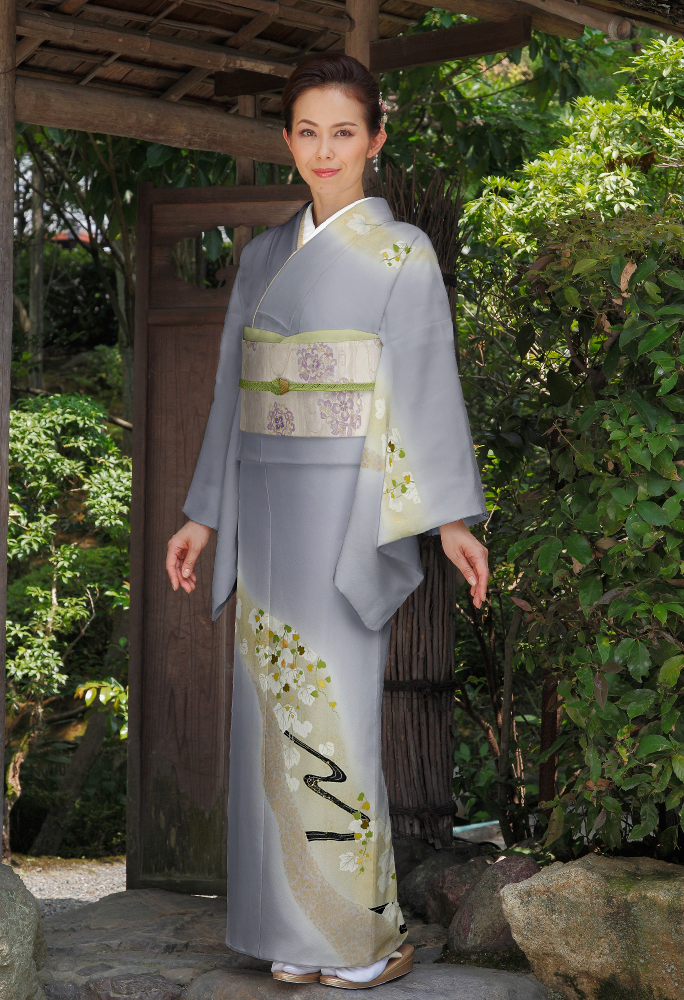 京友禅訪問着・袋帯