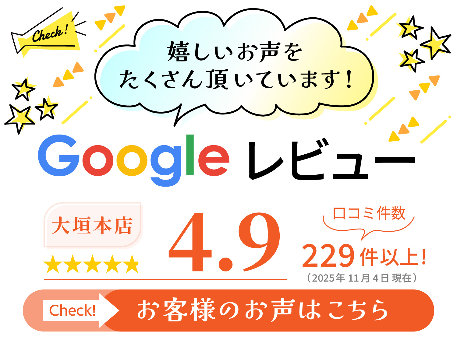 Googleクチコミ 三ツ星 大垣本店