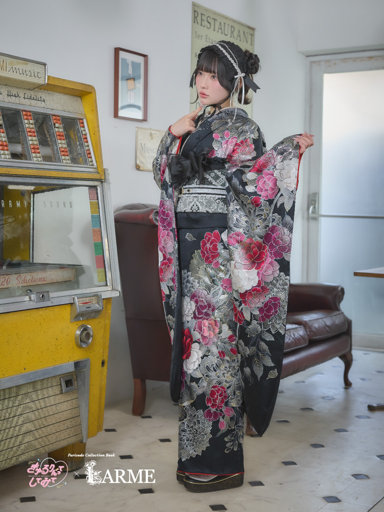 きゅるりんってしてみて×LARME 振袖