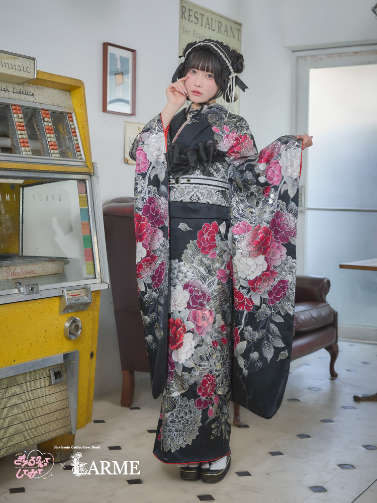 きゅるりんってしてみて×LARME 振袖